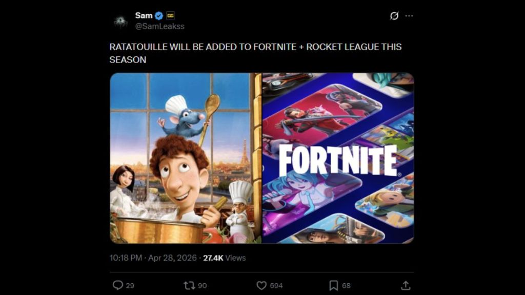 Fortnite Ratatouille Collab Leak
