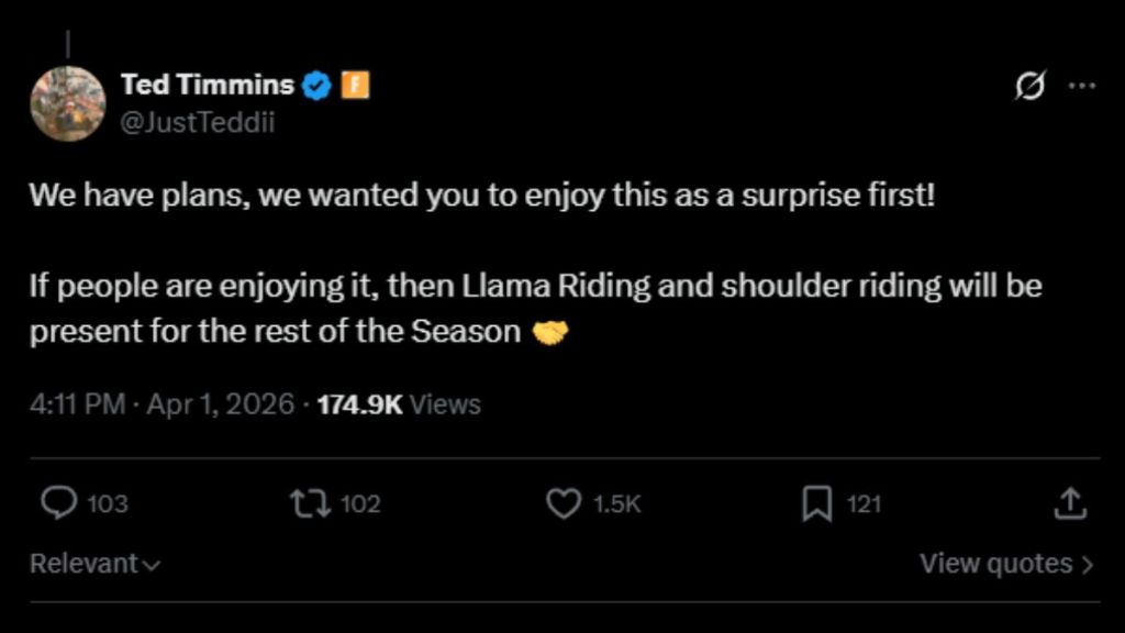 Fortnite Ted Timmins Shoulder Rides