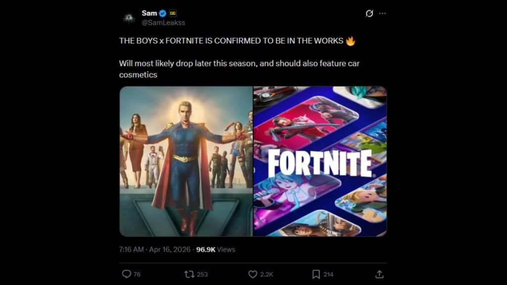 Fortnite The Boys Collaboration Leak