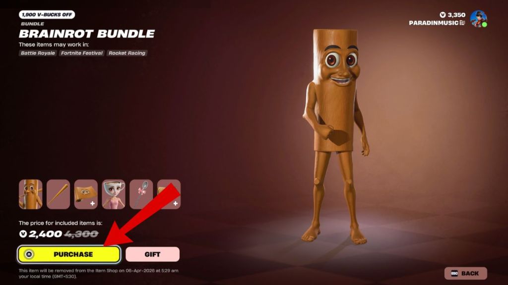 Fortnite Tung Tung Tung Sahur Skin