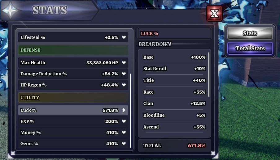 High Luck stats for Guild Keys in Sailor Piece