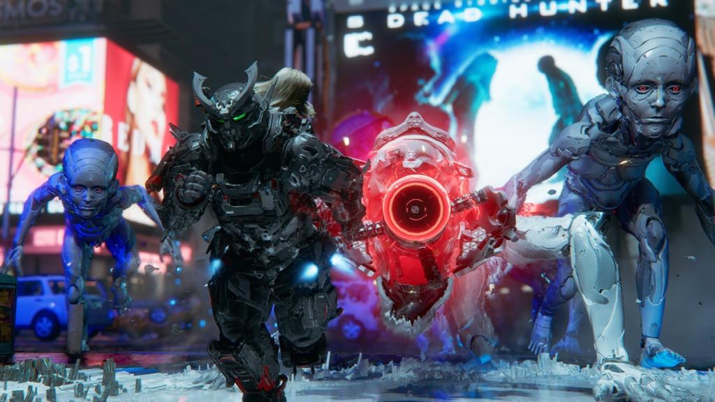 Hugh and Diana running in Pragmata