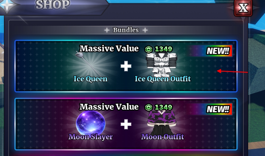 Ice Queen sword bundle Sailor Piece