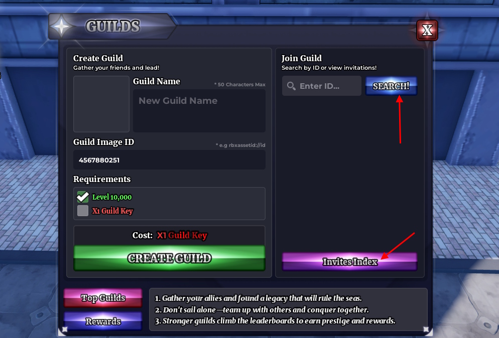 Join Guild in Sailor Piece