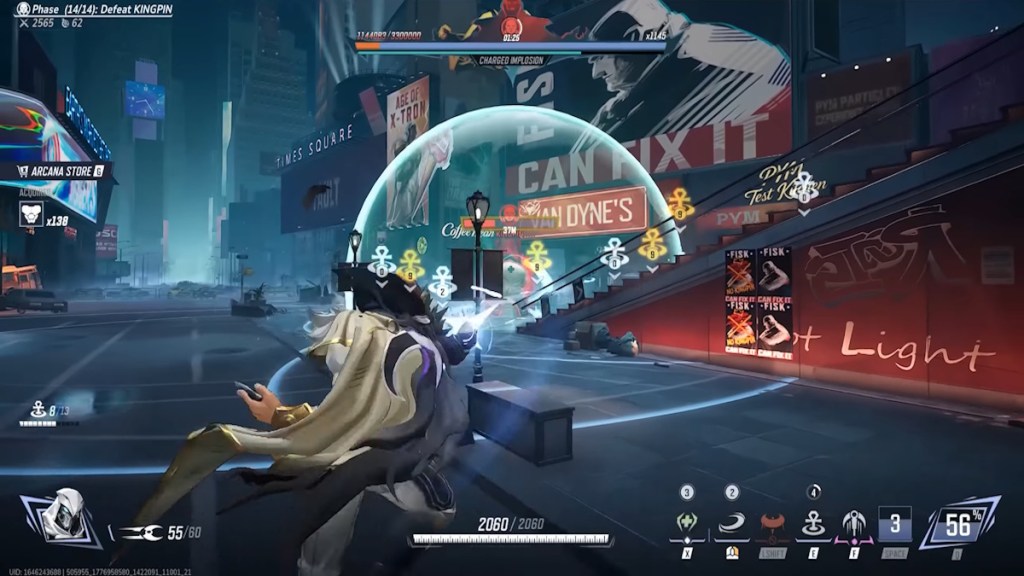 Kingpin casting a dome in Marvel Rivals