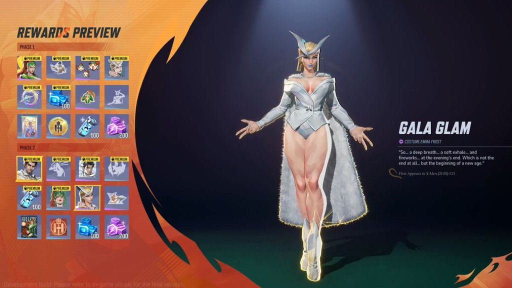 Marvel Rivals Emma Frost Gala Glam Skin
