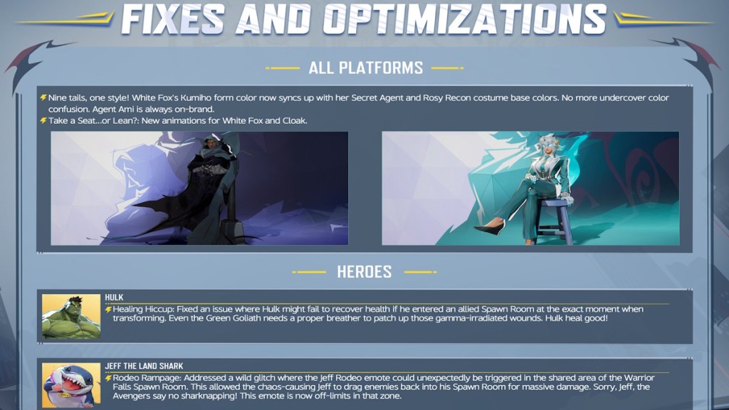 Marvel Rivals fixes and optimizations April 9