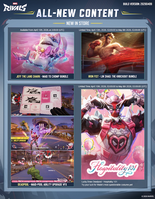 Marvel Rivals new skins arriving on April 9 Patch