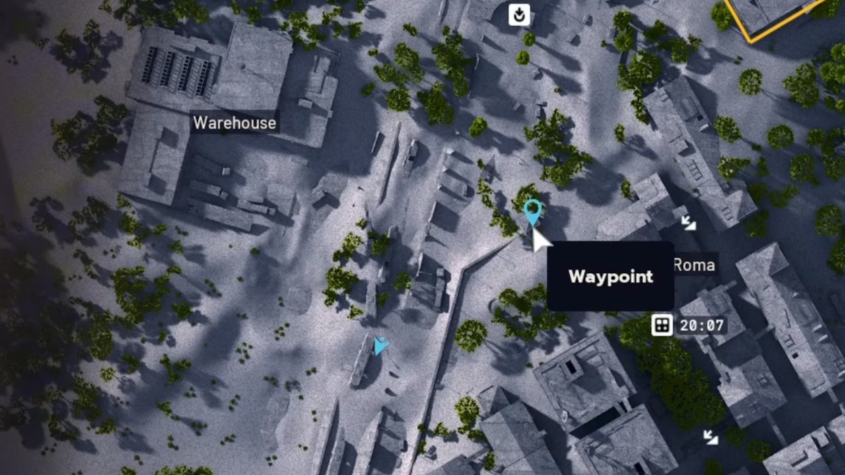 Piazza Roma tower location