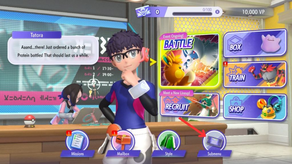 Pokemon Champions SubMenu