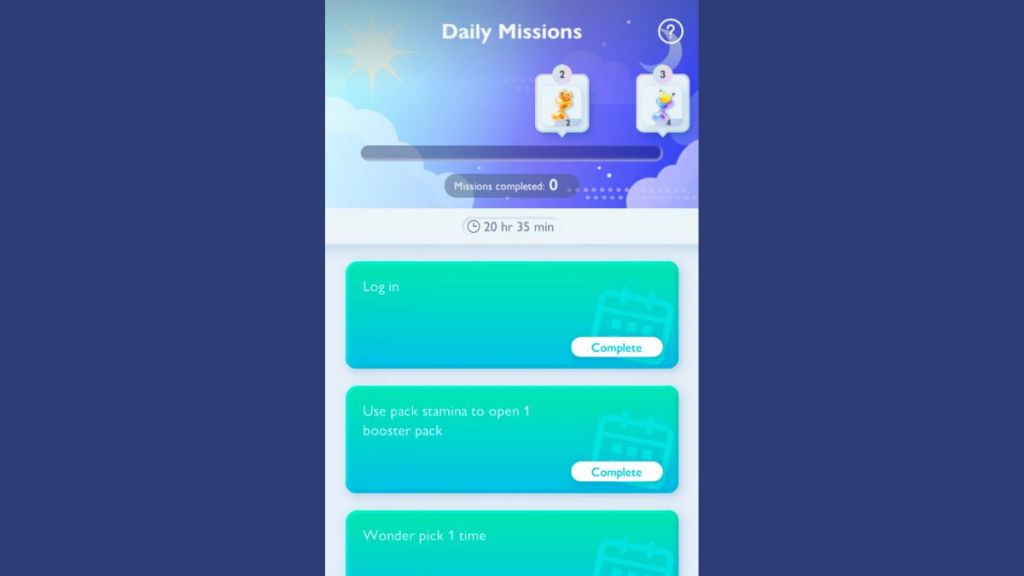 Pokemon TCG Pocket Daily Missions