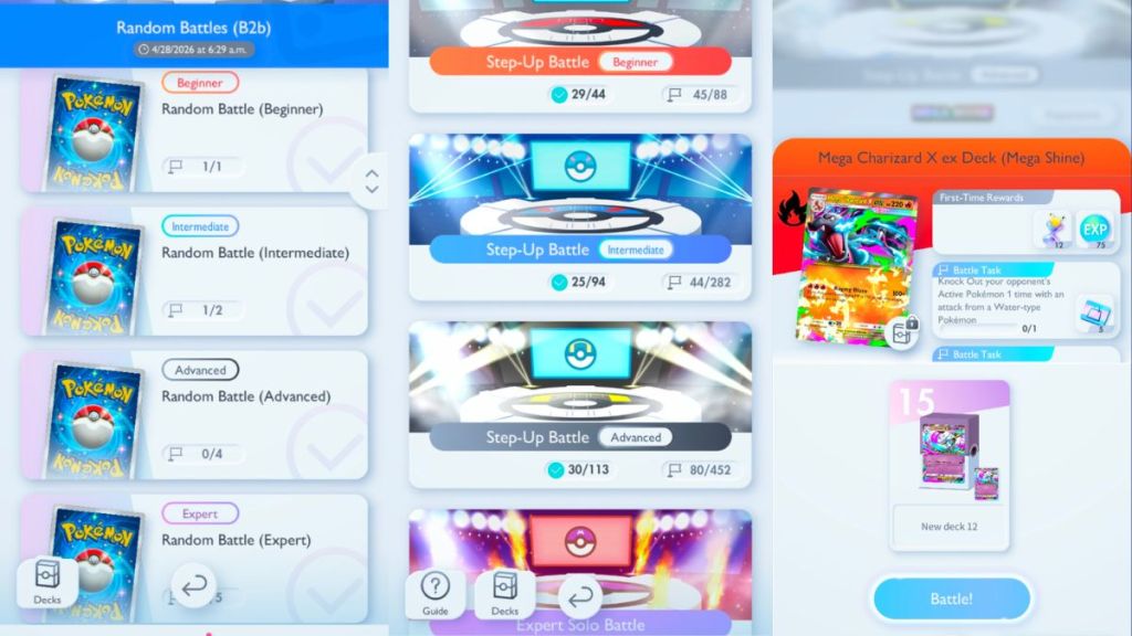 Pokemon TCG Pocket Free Pack Hourglasses from Solo Battles