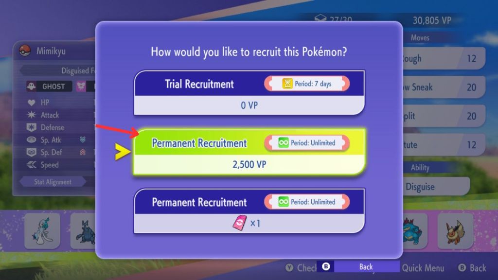 Recruit Pokemon