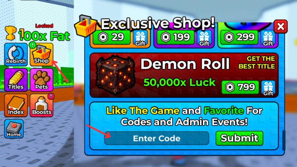 Redeem +1 Fat Per Step codes