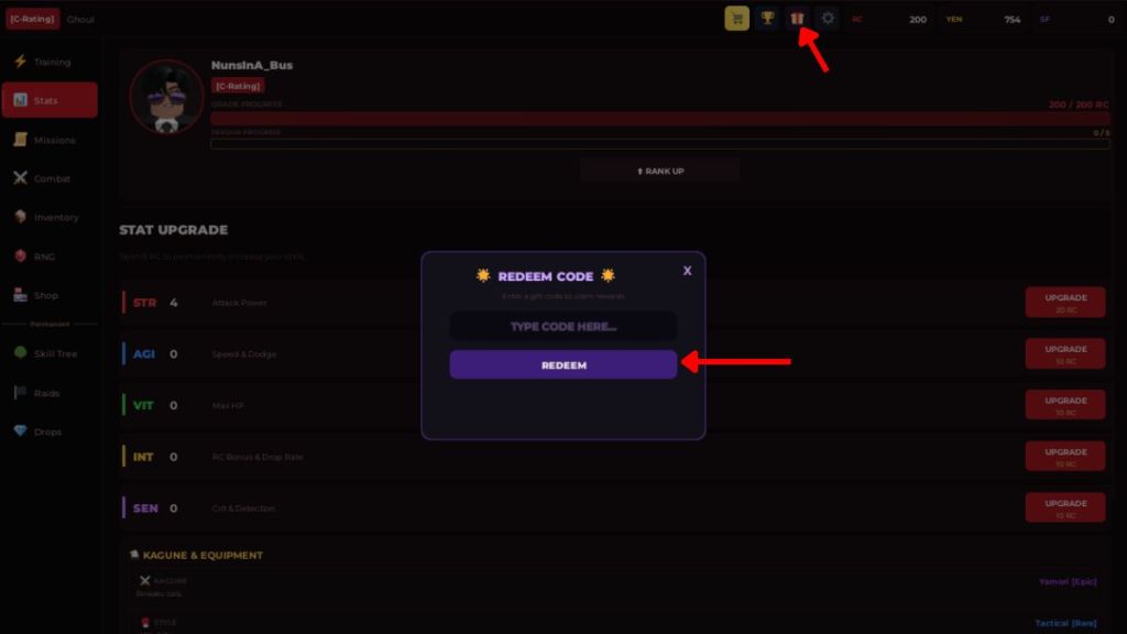 Redeem Ghoul Incremental Codes