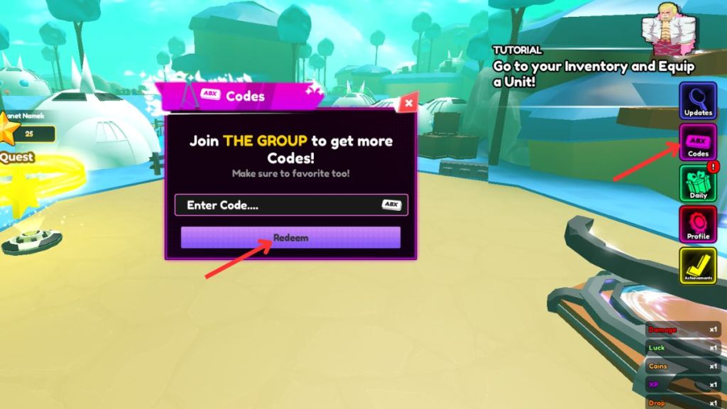 Redeem Anime Leveling codes 