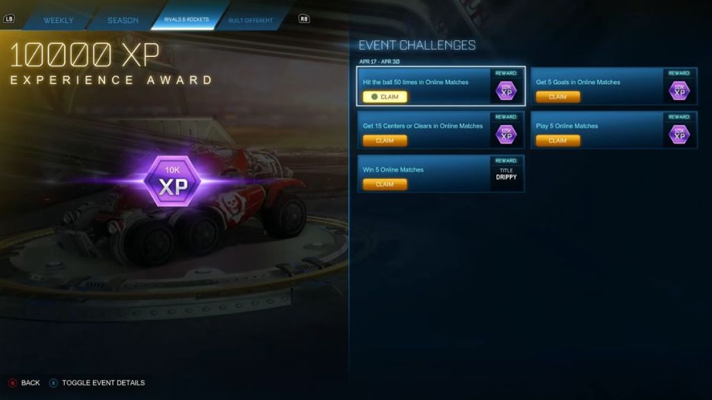 Rivals & Rockets Challenges in Rocket League