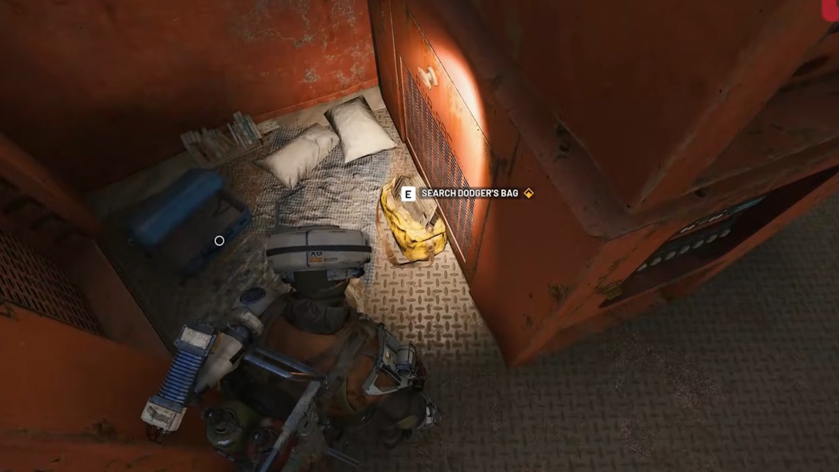 Search Dodger's Bag in the tower at Pilgrim's Peak