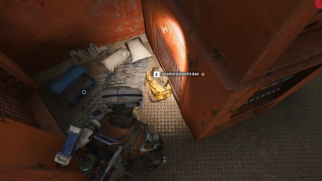 Search Dodger's Bag in the tower at Pilgrim's Peak