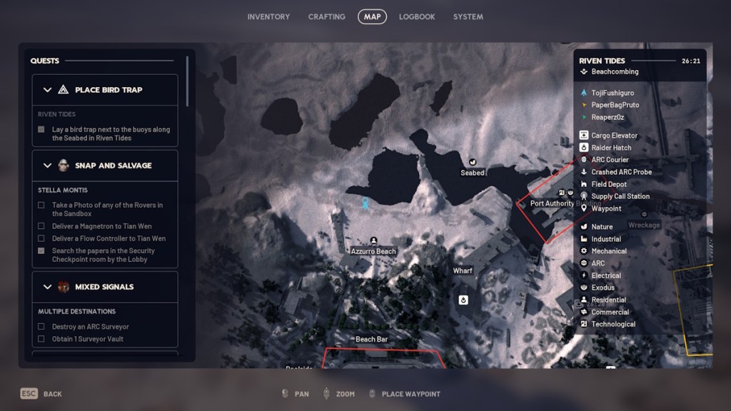 Seaweed sample location in Arc Raiders