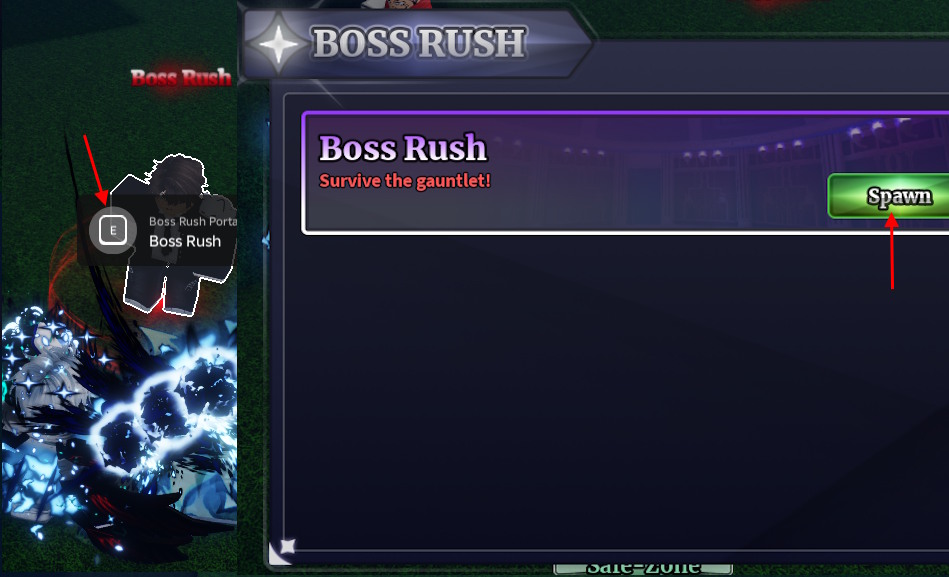 Summon Boss Rush portal in Sailor Piece