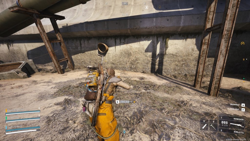 Taking photo of the cracked walls in Arc Raiders