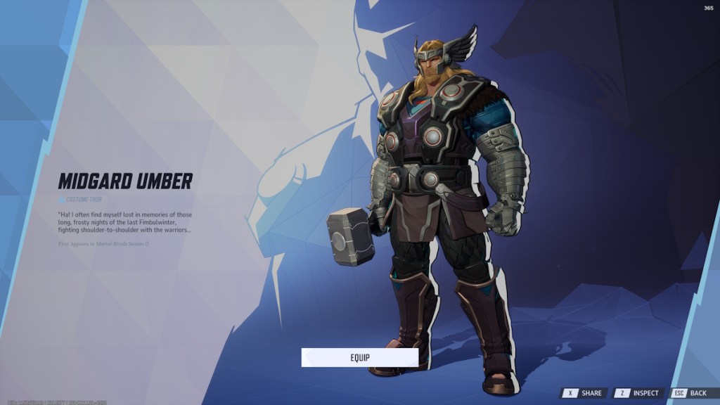 Thor Midgard Umber skin in Marvel Rivals