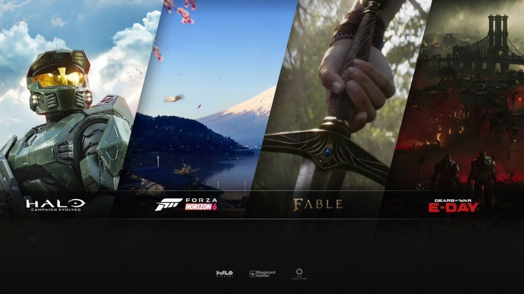 A graphic with four of Xbox's biggest 2026 games