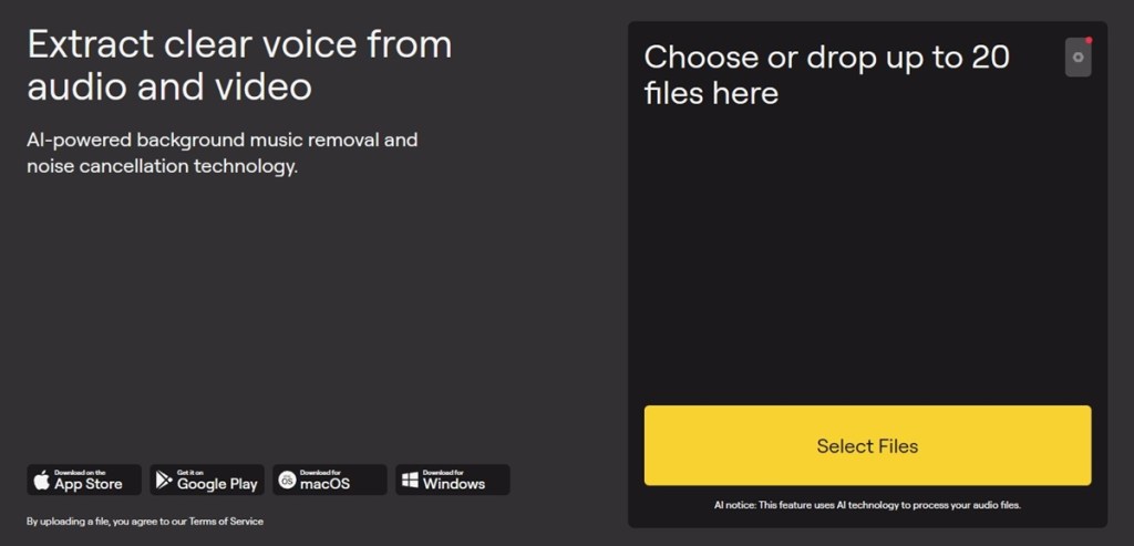 clean audio using LALAL AI