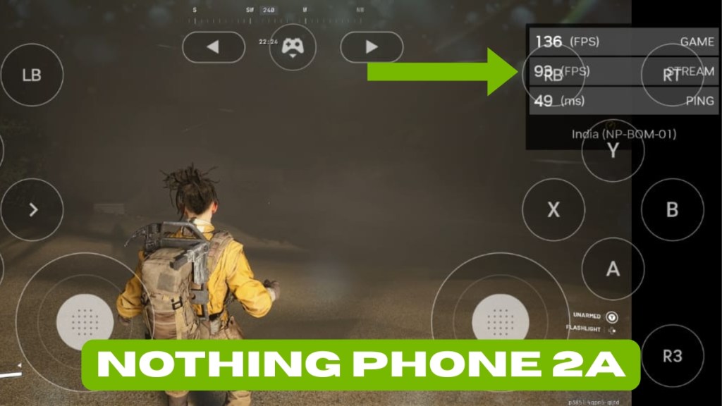 NVIDIA GeForce Now Arc Raiders on Nothing Phone 2a