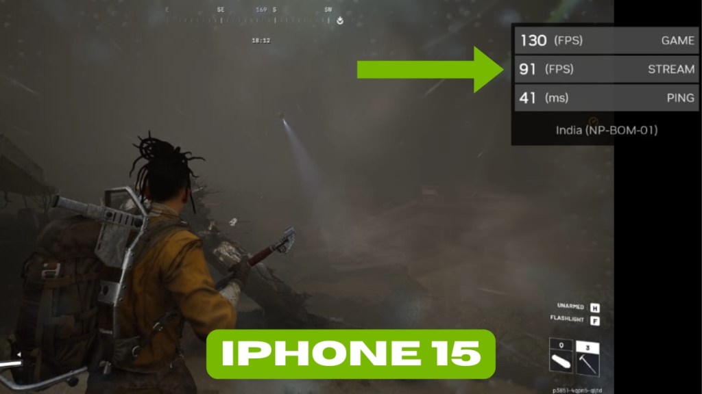 NVIDIA GeForce Now Arc Raiders on iPhone 15
