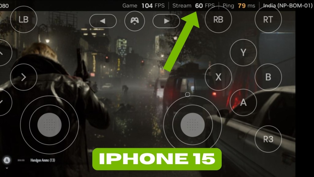 NVIDIA GeForce Now RE9 on iPhone 15