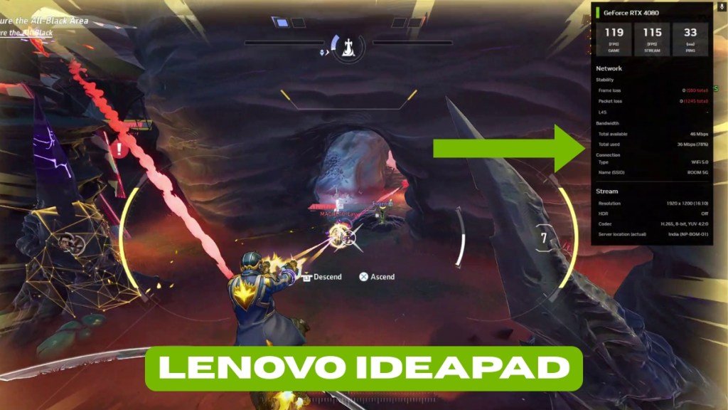 NVIDIA GeForce Now Marvel Rivals on Lenovo Laptop