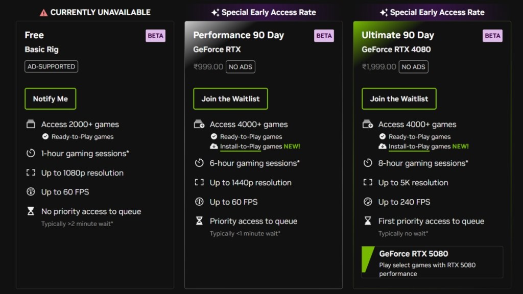 GeForce NOW India Plans