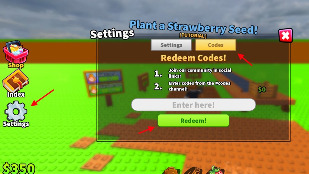 redeem build a farm factory codes