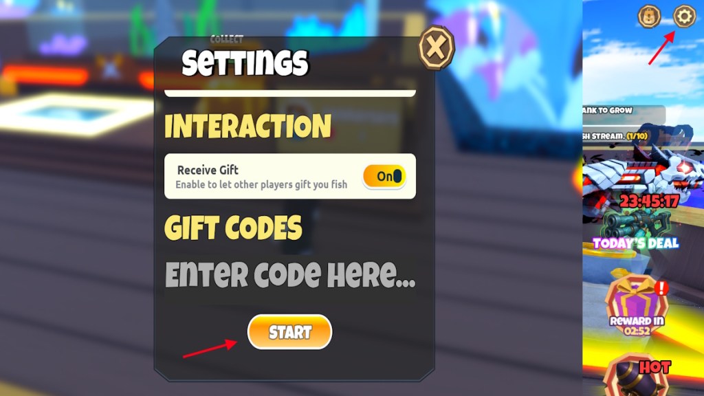 redeem hunt giant fish codes