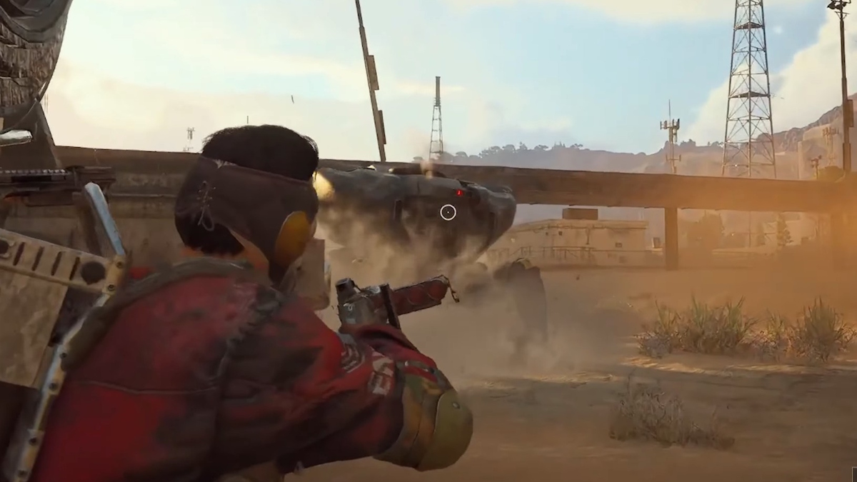 shooting a Bastion using Hull Cracker in Arc Raiders