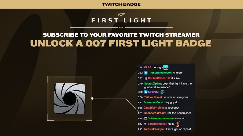 007 First Light Twitch Badge
