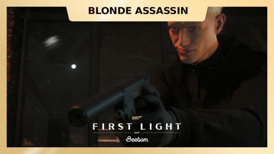 007 First Light blonde assassin identity