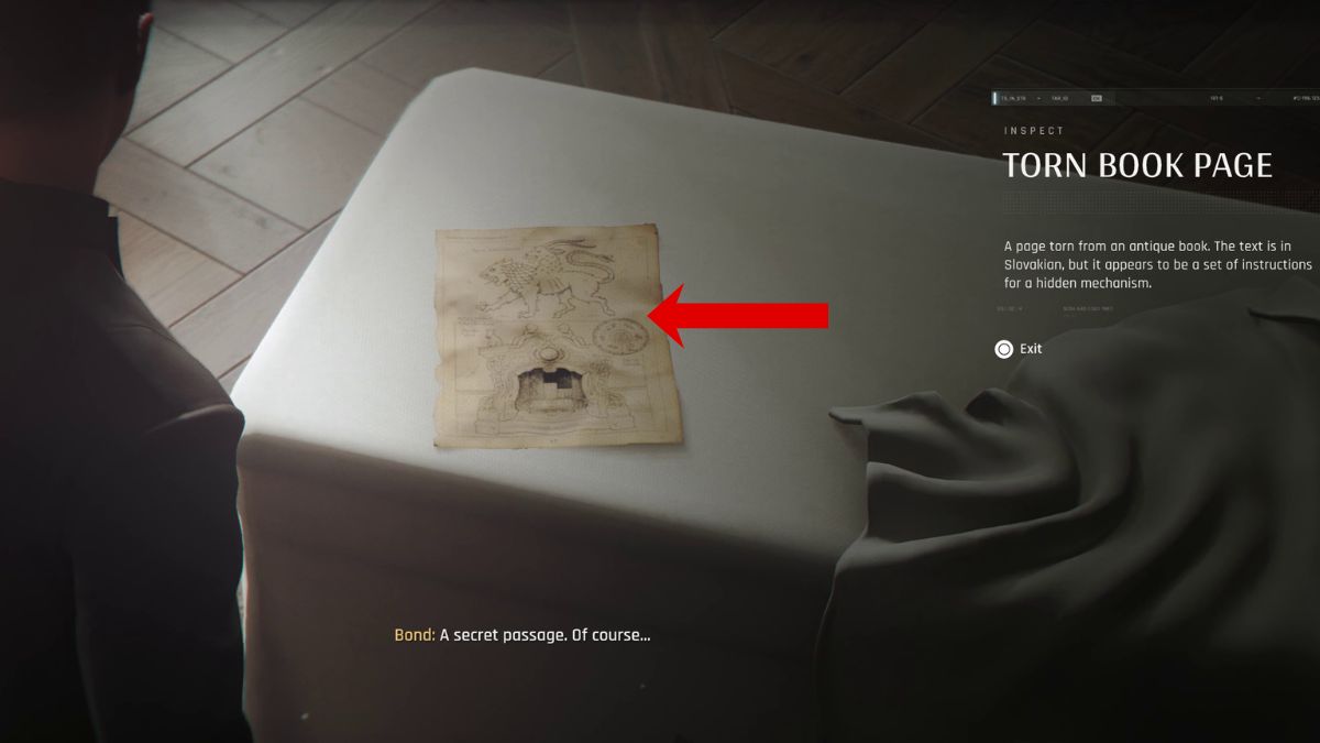 007 First Light Fireplace Puzzle Paper Hint