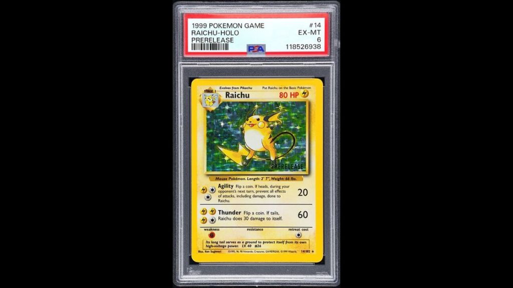 1999 Prerelease Raichu rarest Pokemon cards