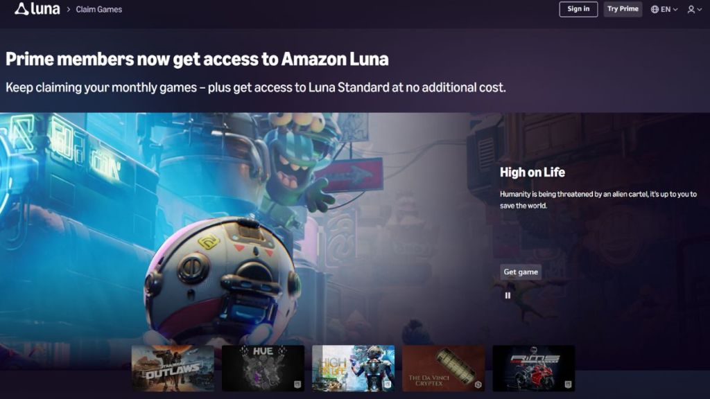 Amazon Prime Luna Monthly Games for October 2026