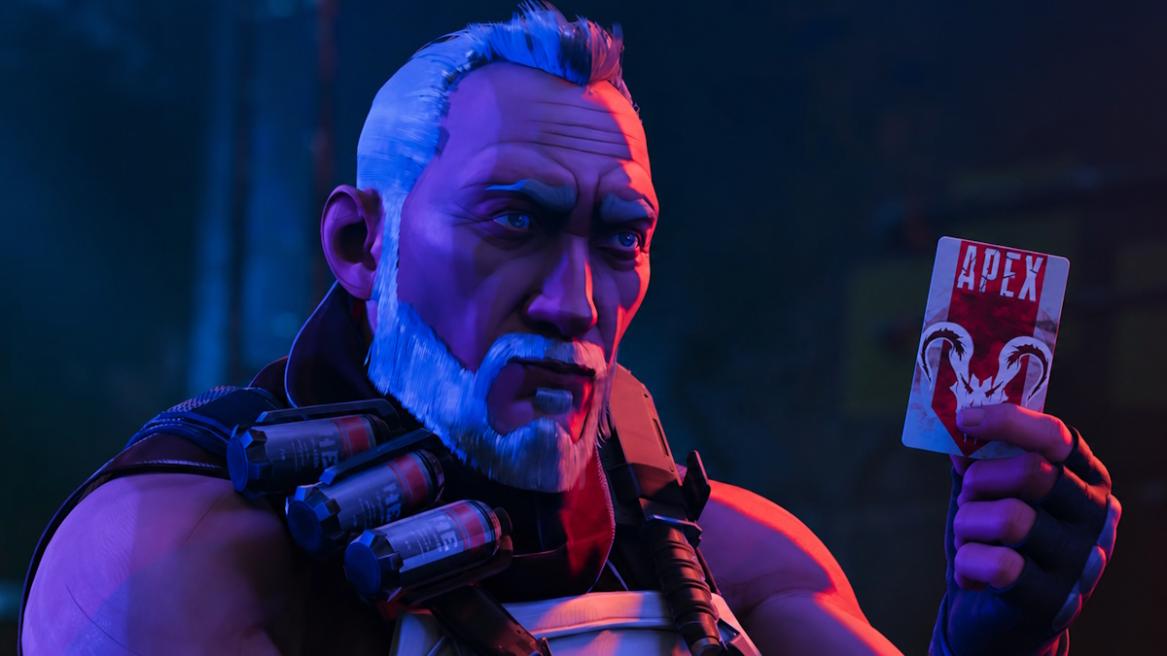 Apex Legends card in the hands of Kuben Blisk