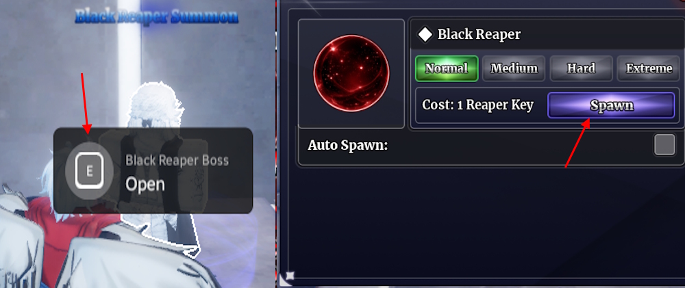 Black Reaper boss summon Sailor Piece