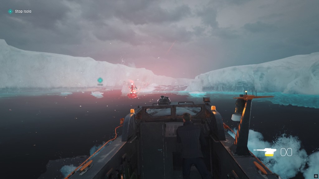 Bond driving a boat 3 in 007 First Light