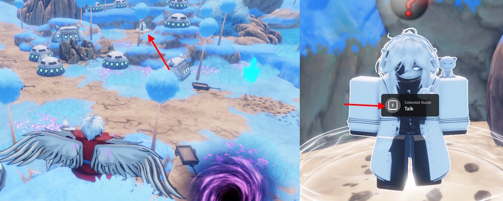 Celestial Guide NPC in Sailor Piece