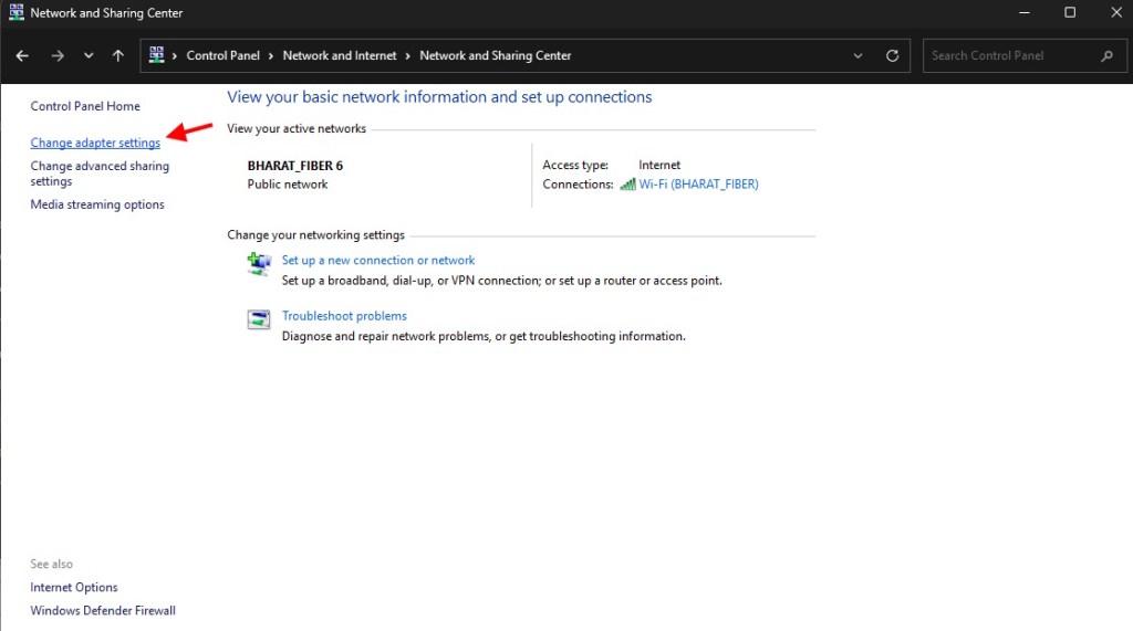 Change adapter settings for network in Minecraft