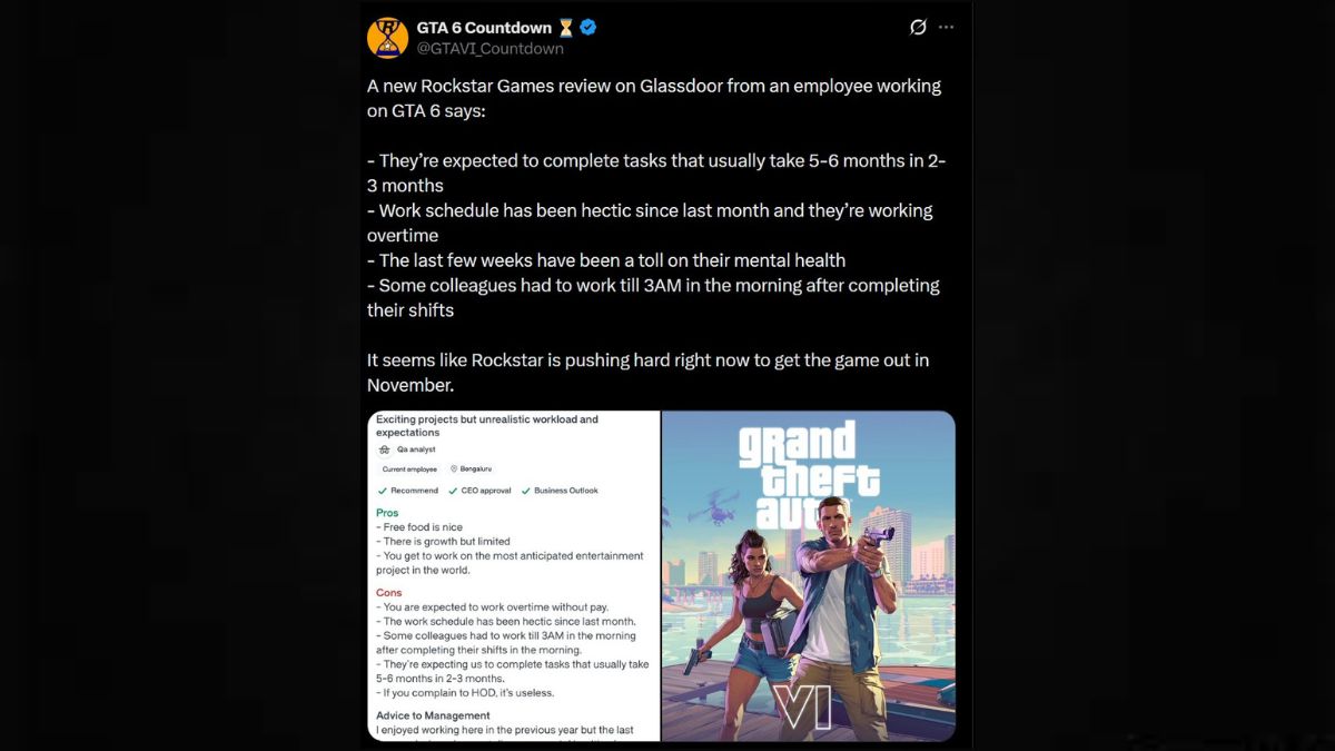 Crunch situation at Rockstar Games India
