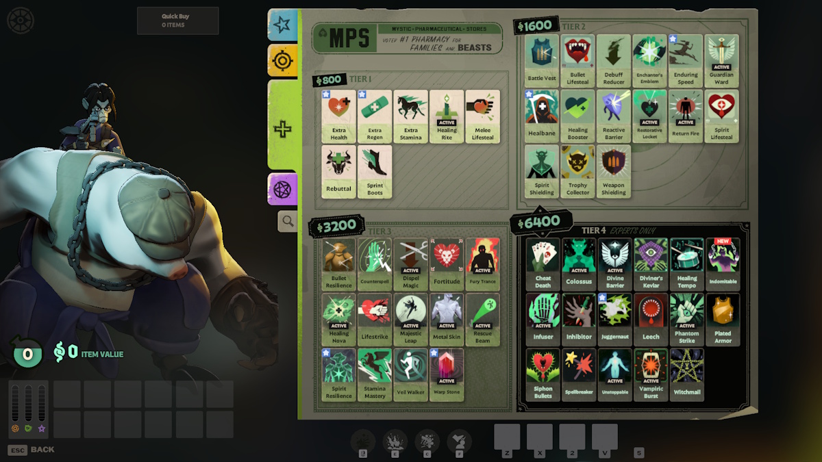 Deadlock Vitality items