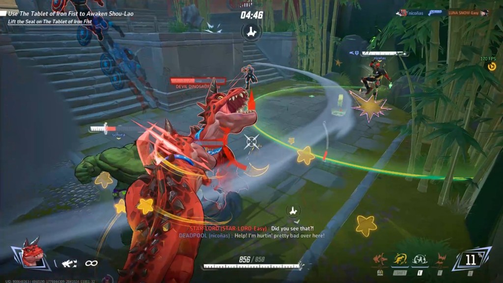 Devil Dinosaur grab attack